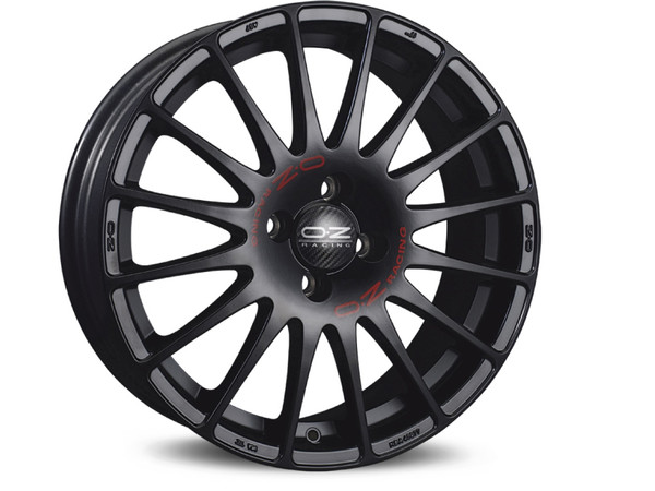 OZ SUPERTURISMO GT MATT BLACK RED LETTERING 18X8 112,00X5 ET35