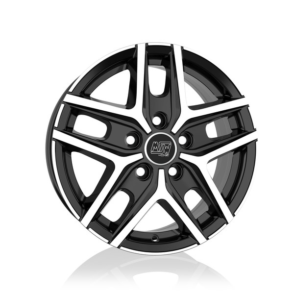 MSW 40 VAN GLOSS BLACK FULL POLISHED 16X6,5 118,00X5 ET65