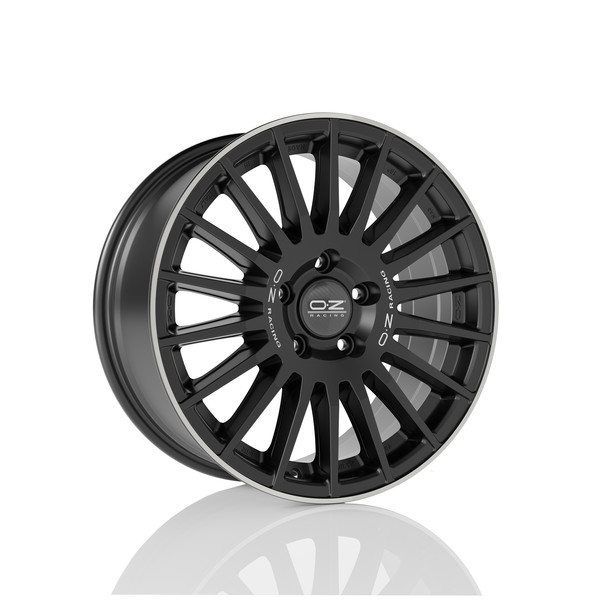 OZ RALLY DESERT MATT BLACK SILVER LET. DIAMOND LIP 18X8 112,00X5 ET45