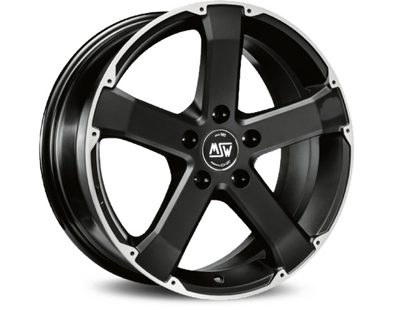 MSW 45 MATT BLACK FULL POLISHED 17X8 115,00X5 ET42