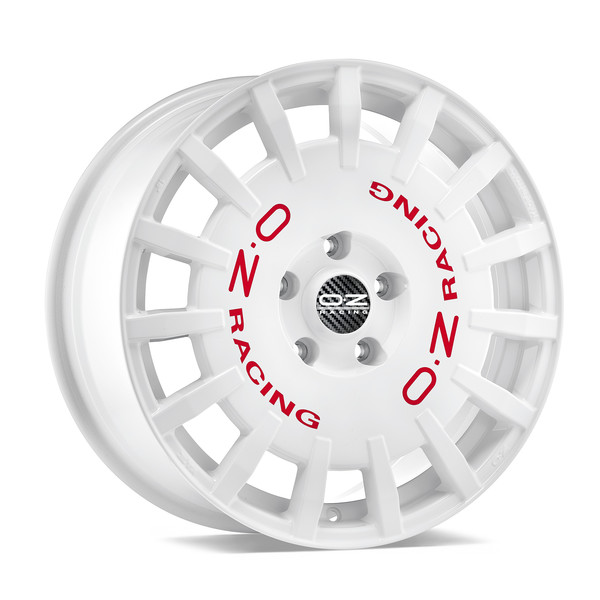 OZ RALLY RACING RACE WHITE RED LETTERING 17X8 112,00X5 ET35