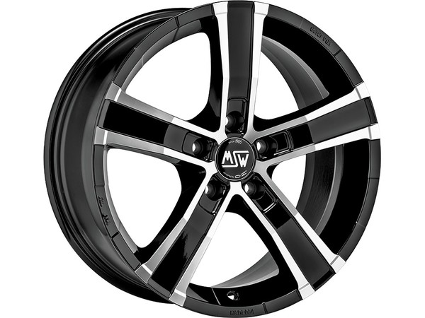MSW SAHARA 5 GLOSS BLACK FULL POLISHED 18X8 127,00X5 ET40