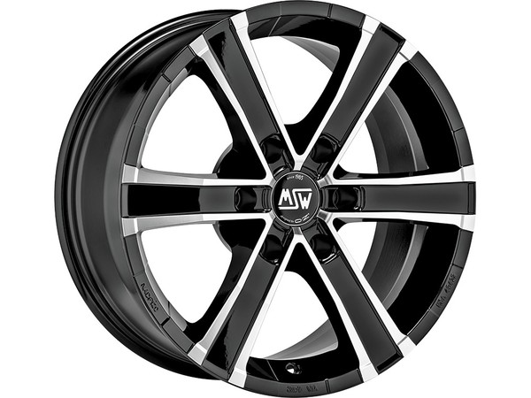 MSW SAHARA 6 GLOSS BLACK FULL POLISHED 17X8 114,30X6 ET20