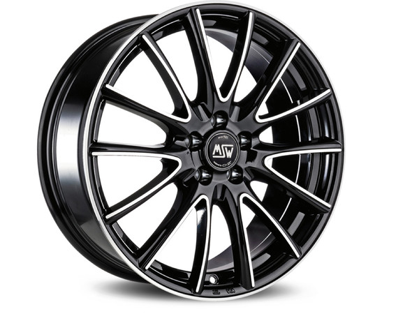 MSW 86 GLOSS BLACK FULL POLISHED 15X6 108,00X4 ET42