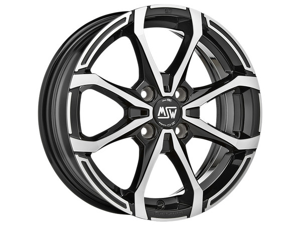 MSW X4 GLOSS BLACK FULL POLISHED 16X6 100,00X4 ET44