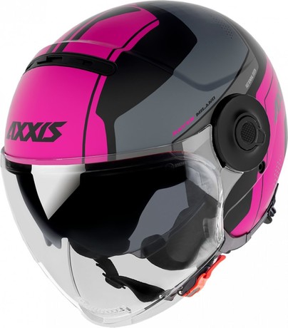 MOTORISTIČNA ČELADA JET helmet RAVEN SV ABS AXXIS (L) pink