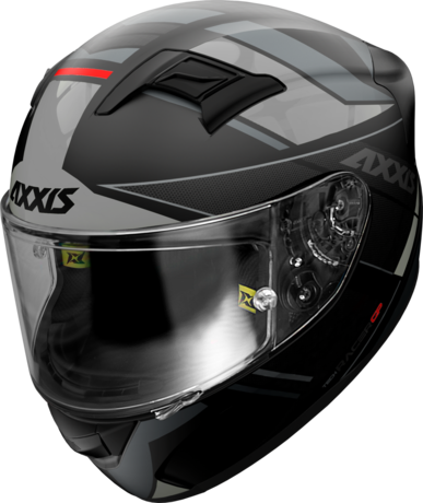 MOTORISTIČNA ČELADA FULL FACE helmet AXXIS GP RACER SV FIBER tech matt gray M